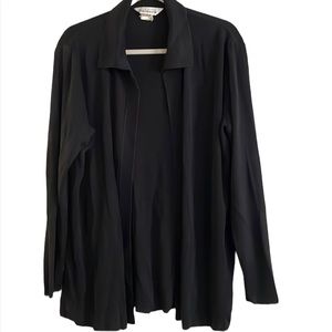 Exclusively Misook black open cardigan S